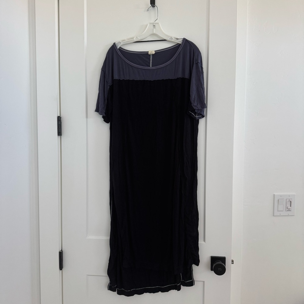 Free People We The Free Black Color Block Tunic
